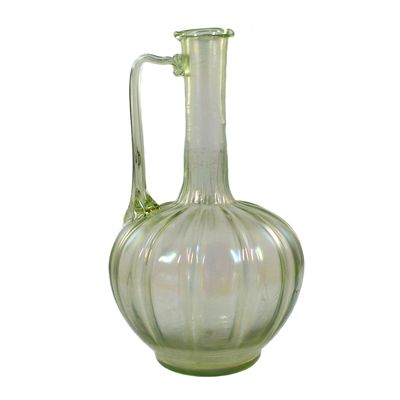 Narrow-necked jug made of opaque Cyprus glass, Josephinenhütte around 1881-1900 for Fellmer