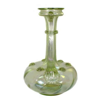 Enghalskanne aus Opak- Cypernglas, Josephinenhütte um 1881-1900 für Fellmer