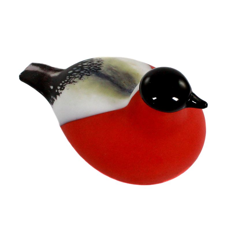 Bird sculpture Bullfinch, Punatulkku, by Oiva Toikka, Iittala at Nuutajärvi, circa 1994