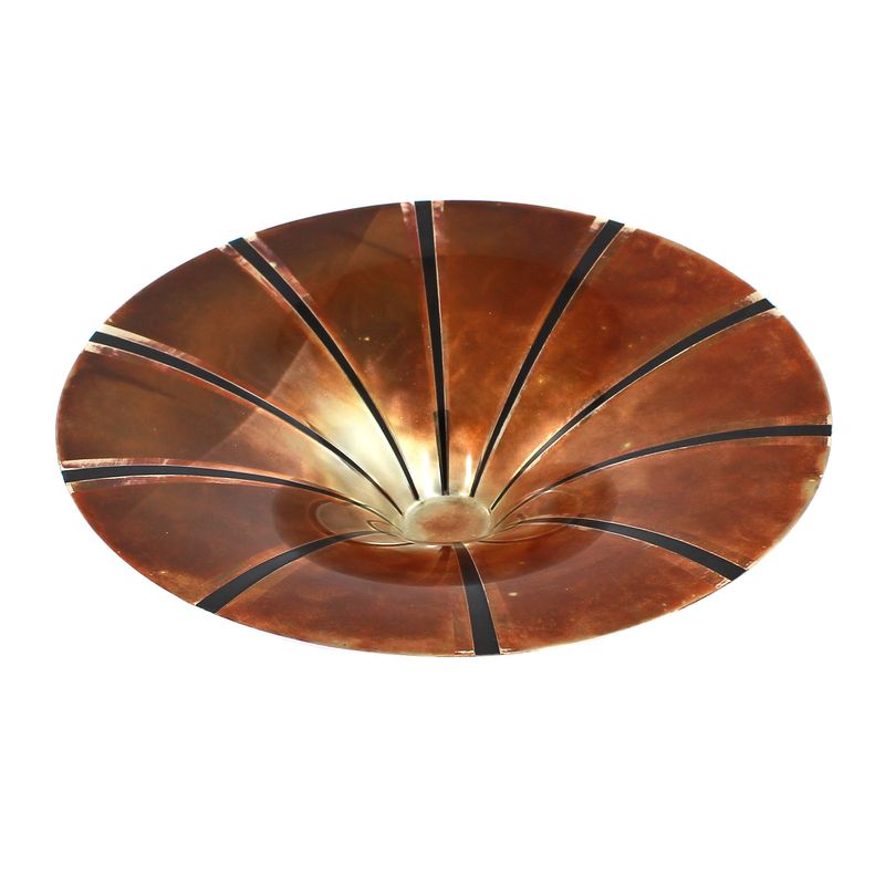 WMF Ikora metal bowl with niello decoration, tower mark, shape 780