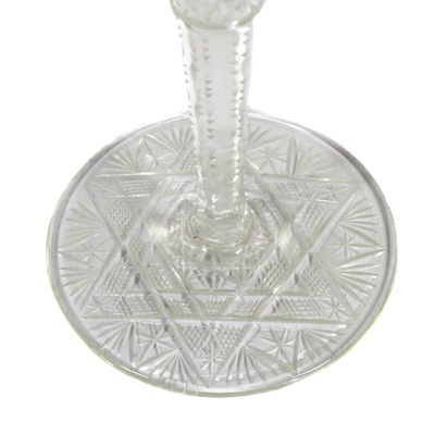 Stem glass with light blue overlay, Ferdinand von Poschinger around 1910