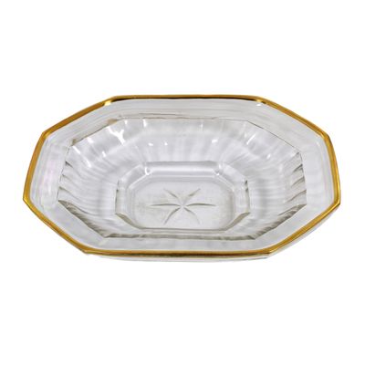 Rare finger basin/bowl with polished gold rim, Zechlin circa 1720-30