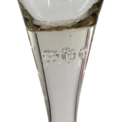 Pointed chalice with inset air bubbles and beaded border, Central Germany, second half of the 18th century.