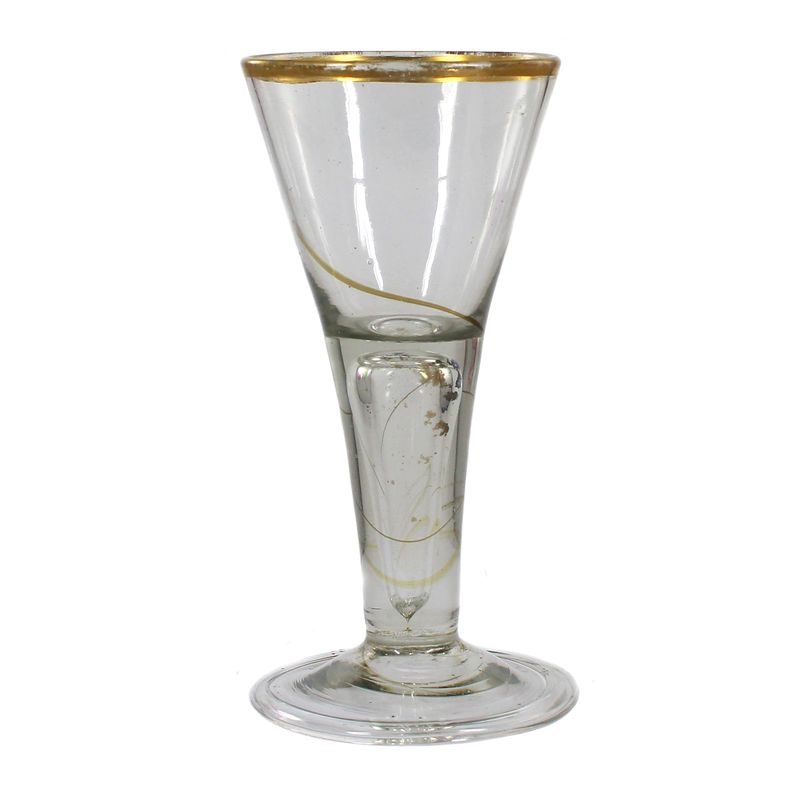 Pointed chalice with pierced air column, Central German, second half of the 18th century.