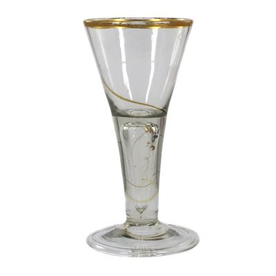 Pointed chalice with pierced air column, Central German, second half of the 18th century.