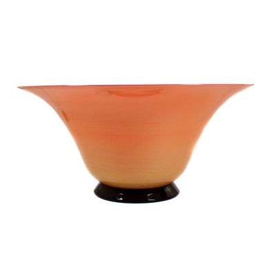 Große Schale aus rosa Incamiciato Glas, signiert Venini 1992, Tomaso Buzzi