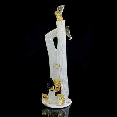 Karaffe mit Stöpsel aus Zanfirico Glasstäben, A.Ve.M. Entw. Anzolo Fuga um 1956