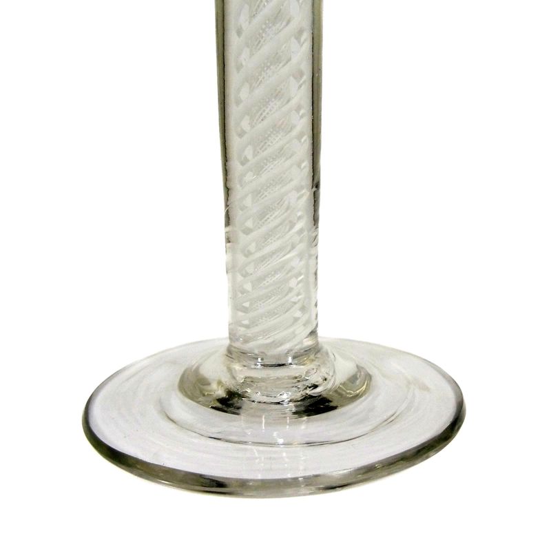 Thread glass with a bell-shaped cup, North German or England, 2nd half of the 18th century.