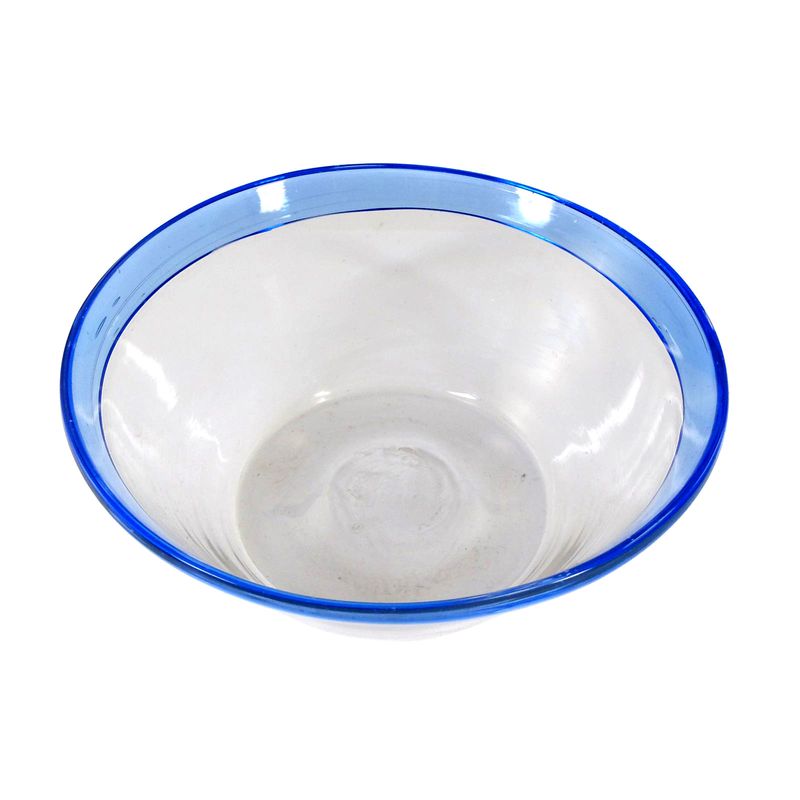 Bowl with folded light blue edge, North German, 19th century.