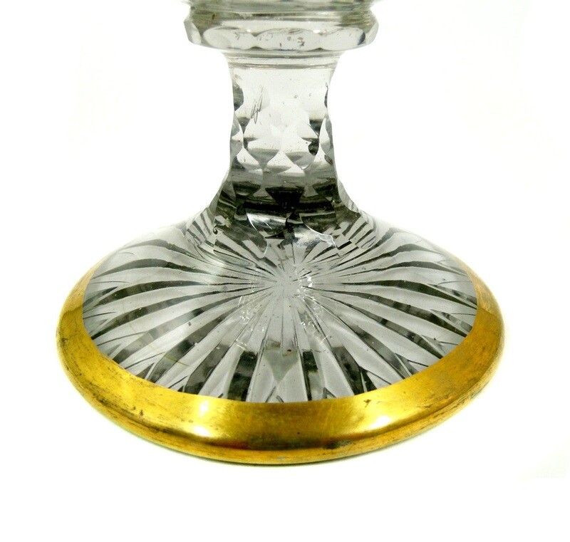 Rare confectionery bowl with lid, Imperial Glass Manufactory St. Petersburg