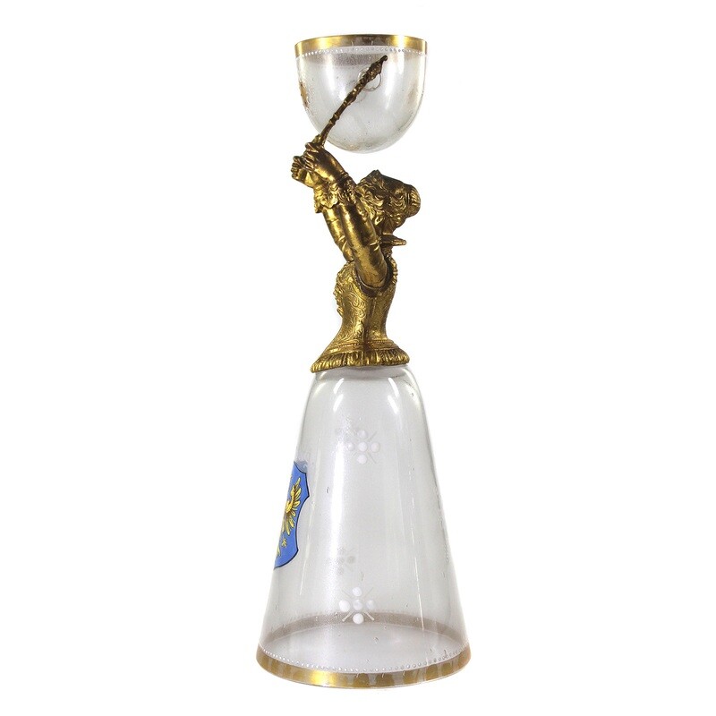Wedding cup (bridal cup) with coat of arms, Fritz Heckert, O. Jummel, around 1880