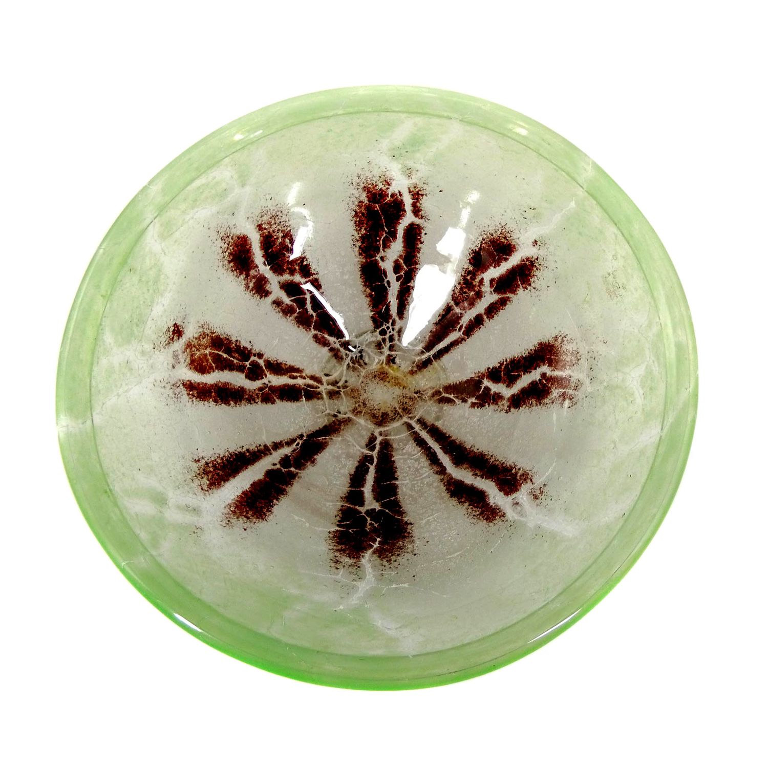 WMF Ikora bowl with round base, 25cm in green, wine red around 1930-40