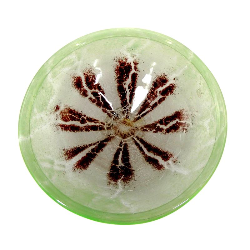 WMF Ikora bowl with round base, 25cm in green, wine red around 1930-40