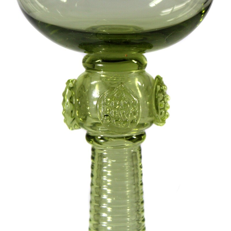 Roman made of light green glass with berry soup, Josephinenhütte, designed by F. Pohl