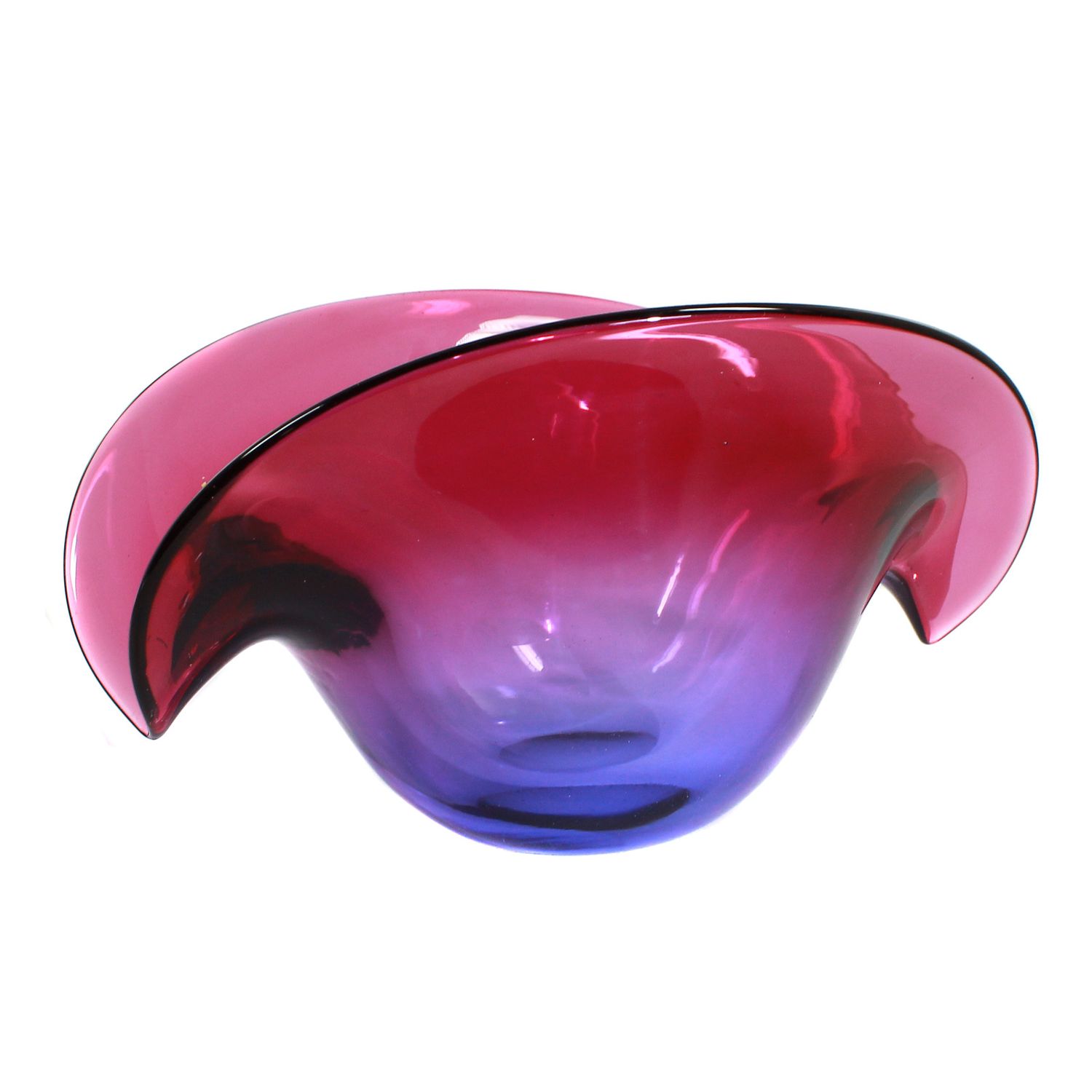 Bowl with gradient violet underlay, Seguso Vetri d'Arte, around 1960
