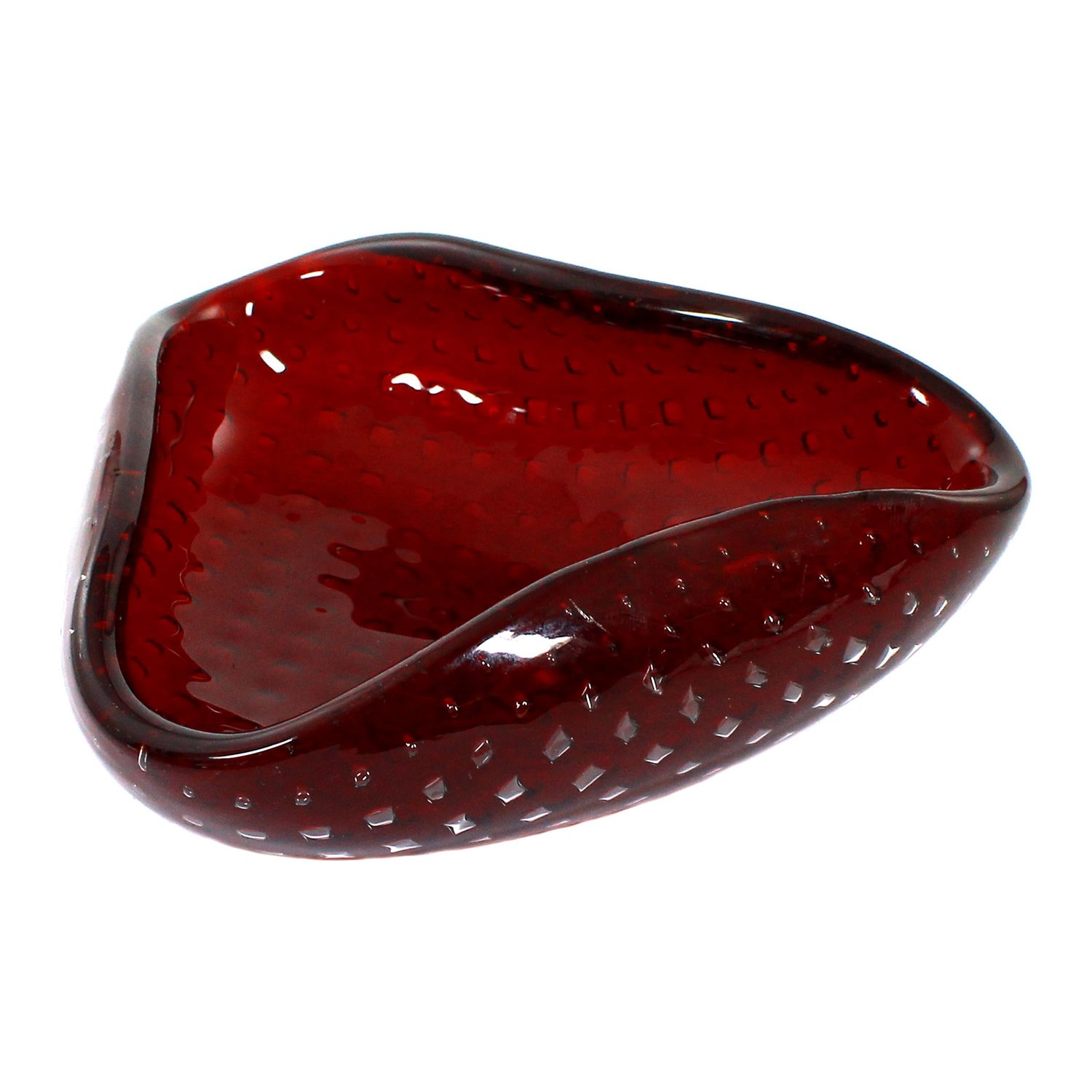 Bowl with angular air inclusions, Venini, signed, designed by C. Scarpa around 1955