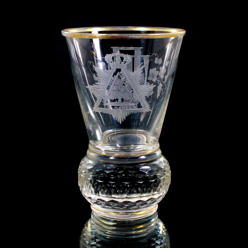 Lodge glass with brilliant cut, The Royal Hameln, Josephinenhütte around 1890-1900