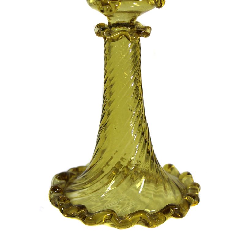Roman-style glass cup with a tumbler band and enamel painting, circa 1900