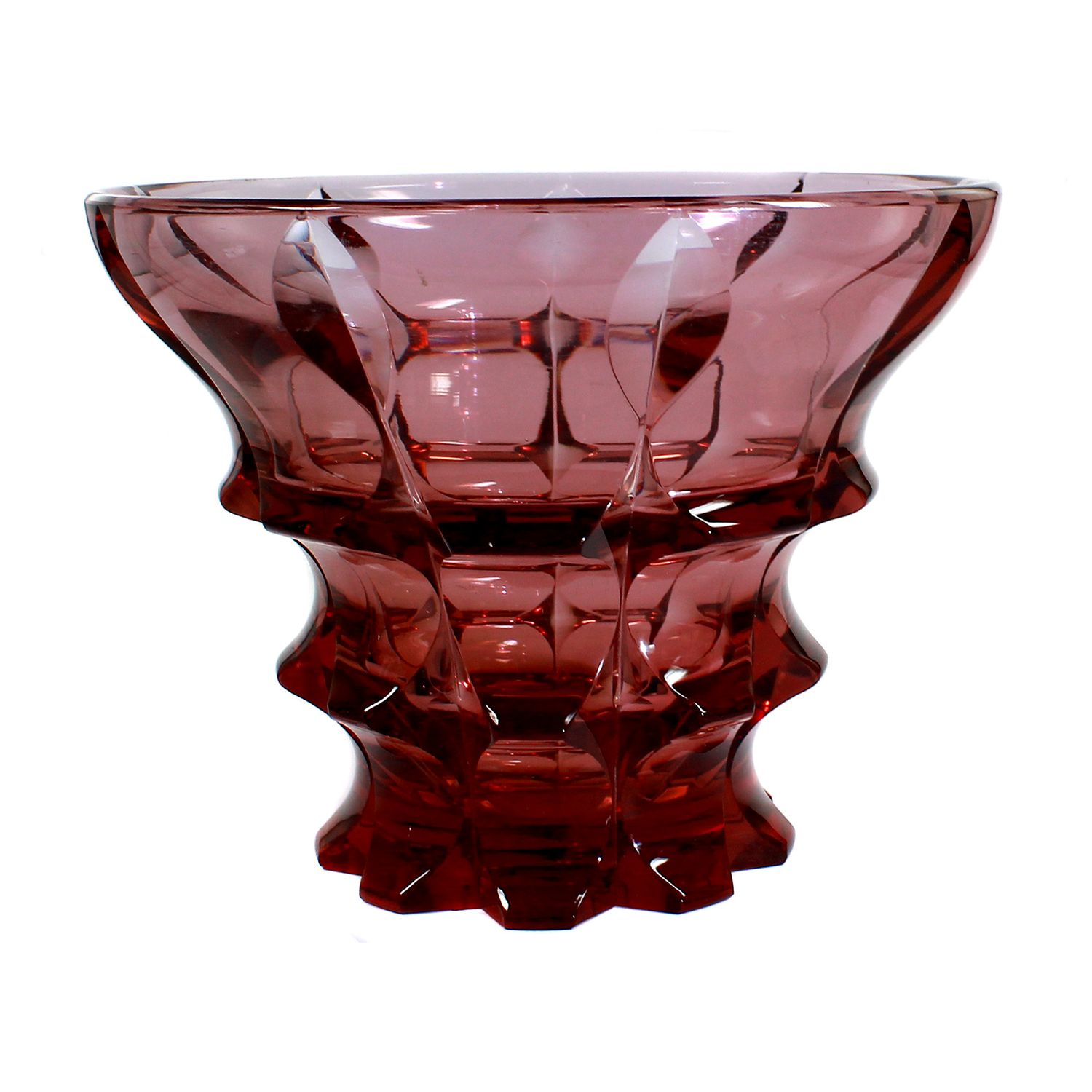 Vase made of purple-violet alexandrite glass, Moser, Heinrich Hussmann, circa 1926