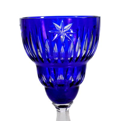 Seltener Überfangrömer mit Sternchenschliff, Entw. Alexander Pfohl, Josephinenhütte