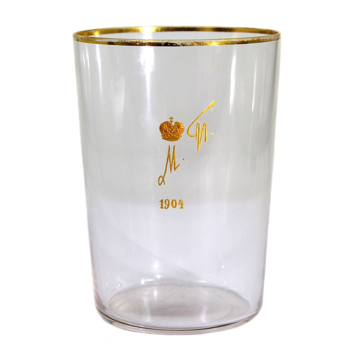 Cup with crowned monogram of Maria Feodorovna, the Dowager Empress, circa 1904.
