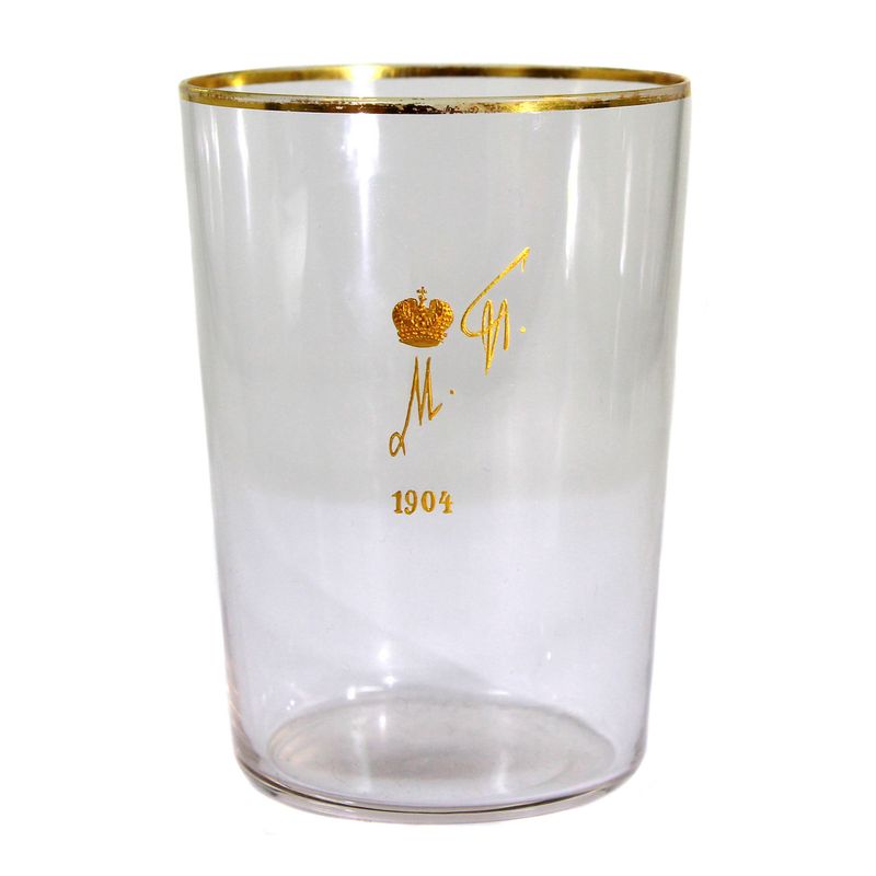 Cup with crowned monogram of Maria Feodorovna, the Dowager Empress, circa 1904.