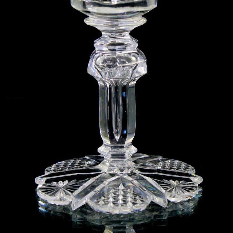 Ornate goblet / Burgundy glass made of colorless crystal glass, Val St. Lambert, Odessa, circa 1897