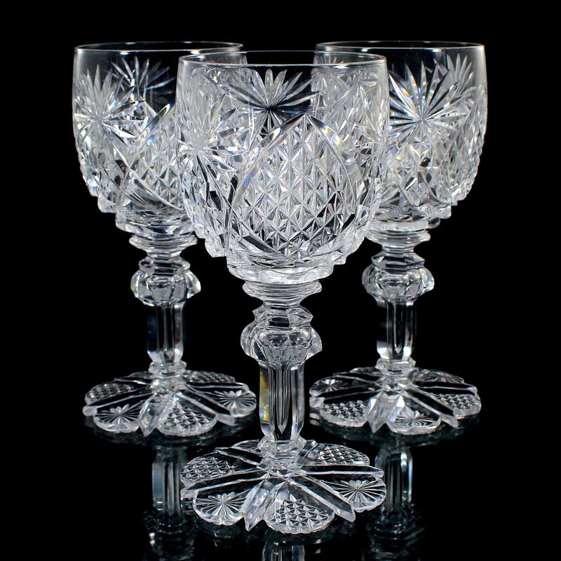 1st of 3. Ceremony cup / burgundy glass made of crystal glass, Val St. Lambert, Odessa around 1900