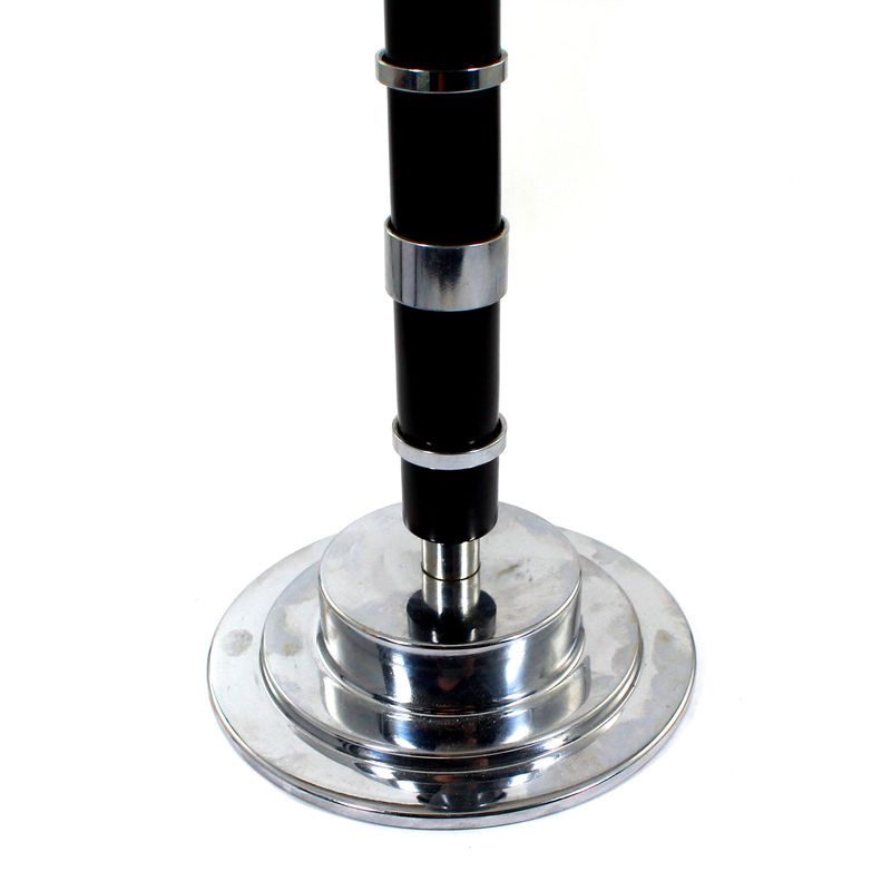 Rare double-burner candlestick made of chrome-plated metal, WMF circa 1910