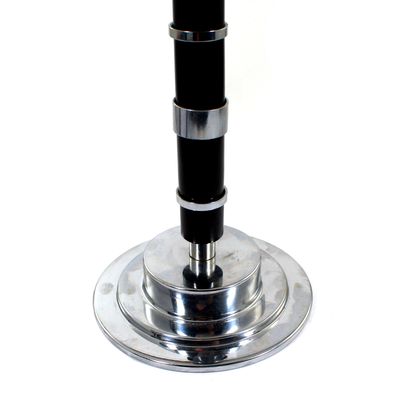 Seltener Kerzenleuchter mit zwei Brennstellen aus verchromtem Metall, WMF um 1910