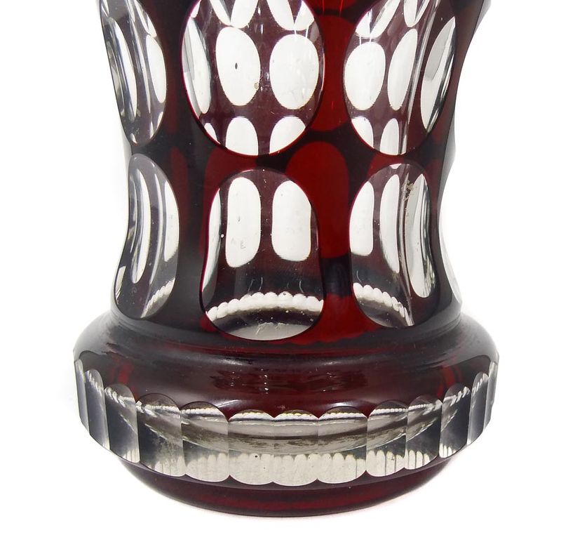 Vase with Ruby-Red Overlay and Cut Ornamentation — Wenzel Kulka, Haida