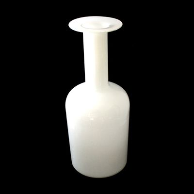 Große Vase aus weißem Opalglas. Holmegaard, Otto Brauer, Gul Vase