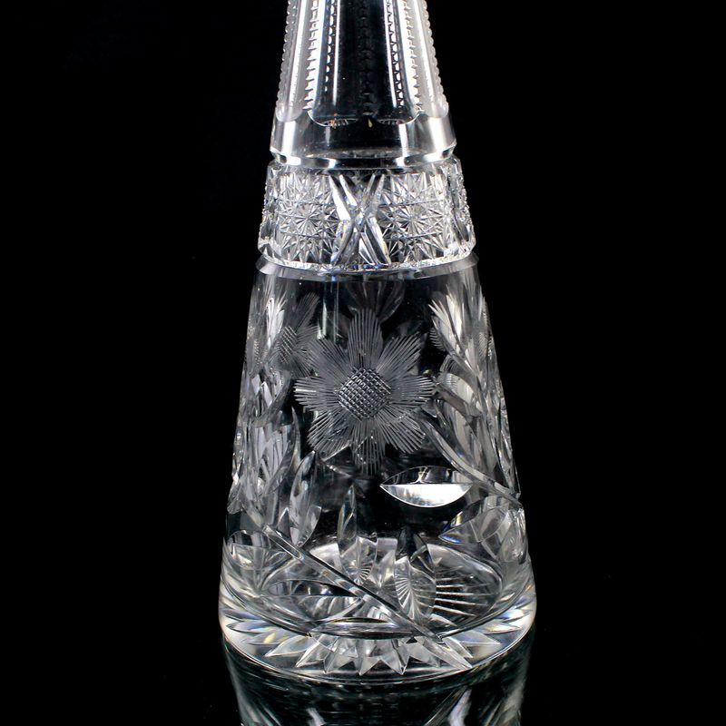 Carafe with stopper and .800 silver mount, Josephinenhütte / Pfohl, c. 1920