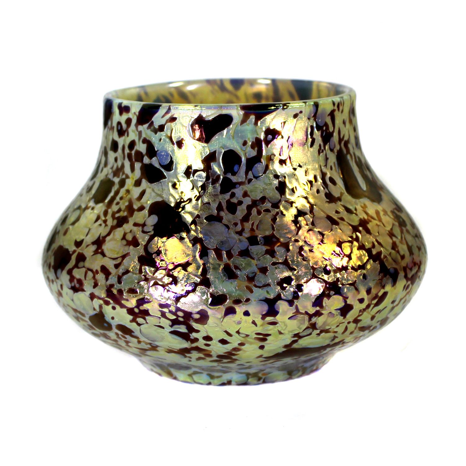 Vase with purple crumb toppings, Fritz Heckert, designed by O. Thamm around 1901-03