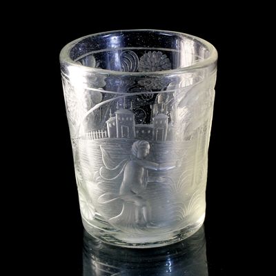 Glasbecher im Koula-Stil, Schlesien, Riesengebirge / Hirschberger Tal um 1680-90
