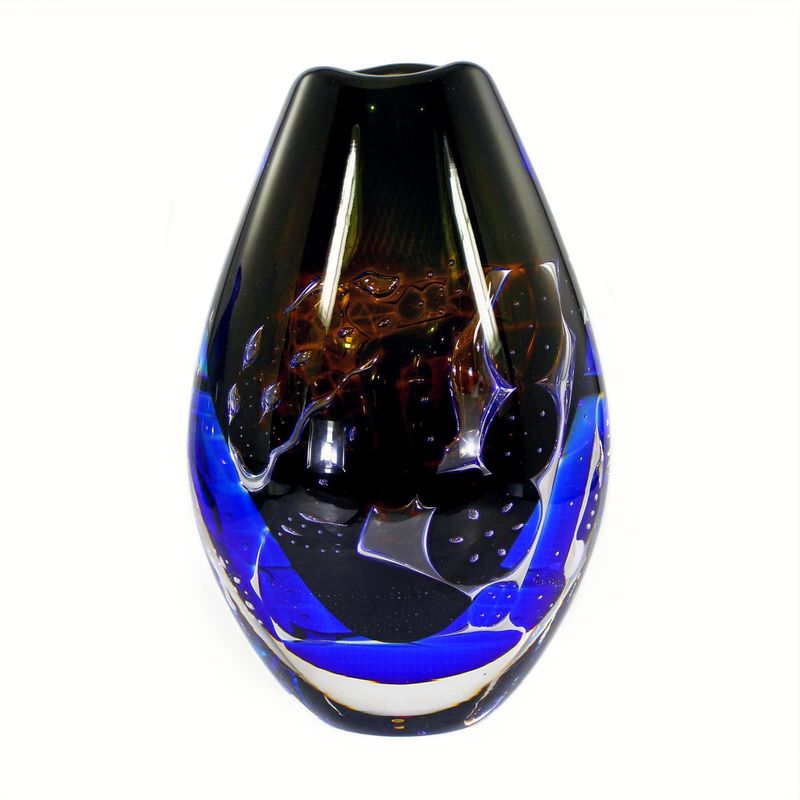 "Ariel " Vase, Mädchen und Taube, Orrefors, Entwurf Edvon Öhrström