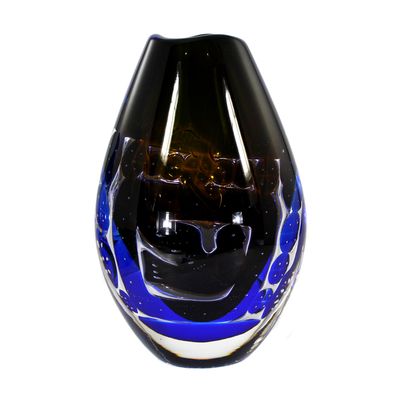 "Ariel " Vase, Mädchen und Taube, Orrefors, Entwurf Edvon Öhrström
