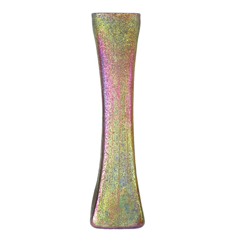 Art Nouveau vase with amber-colored glass frit, Josephinenhütte, circa 1897