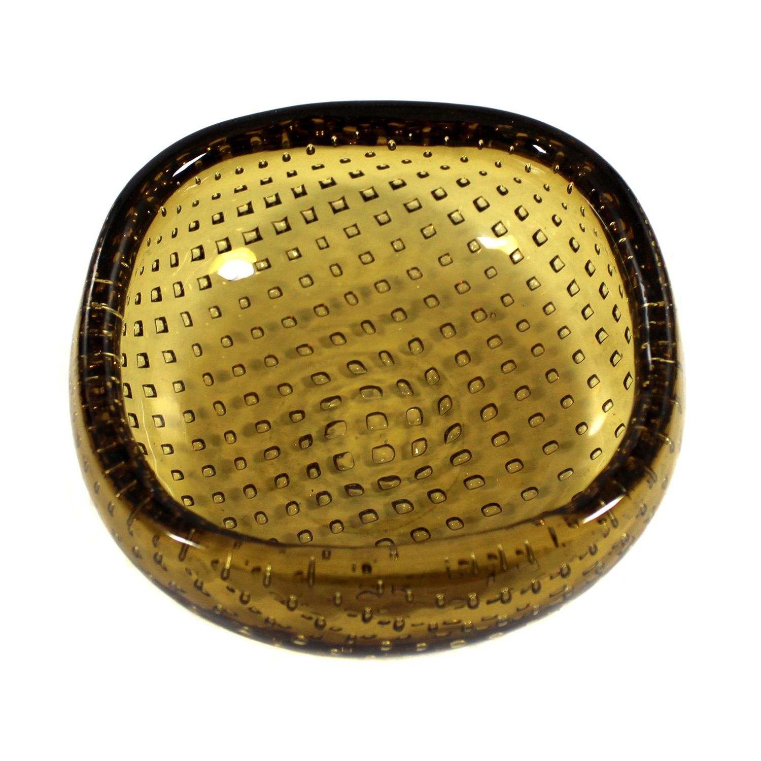 Bowl with symmetrically pierced air bubbles, Venini around 1950-55