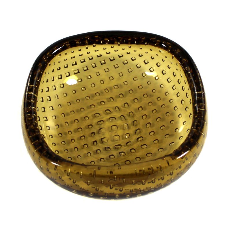 Bowl with symmetrically pierced air bubbles, Venini around 1950-55