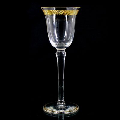 Stängelglas mit Goldmalerei, Josephinenhütte, Entwurf A. Niemeyer um 1912