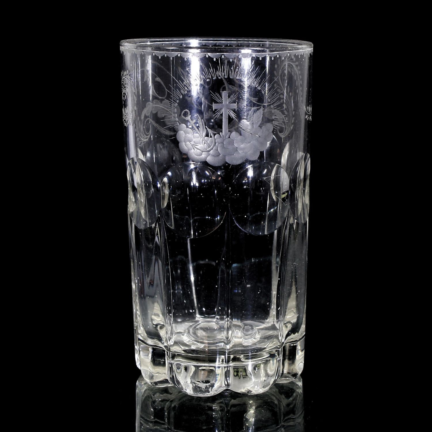 Cylindrical beaker with allegories beneath a rising sun, c. 1830