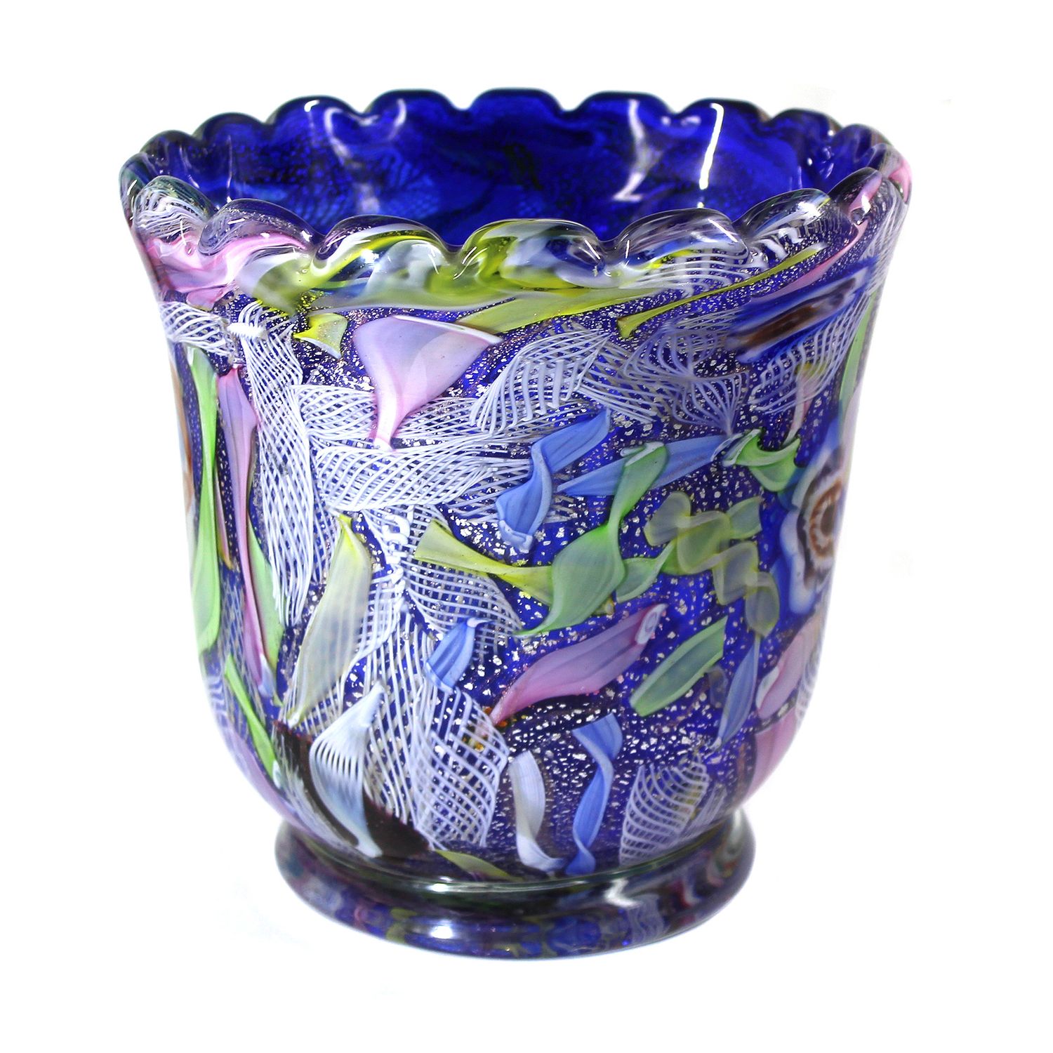 Vase with Zanfirico sticks &amp; murrines, Rest of the Day, AVEM, 1950s