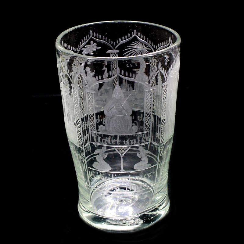Lord's Prayer beaker with carved scenes, German, circa 1900