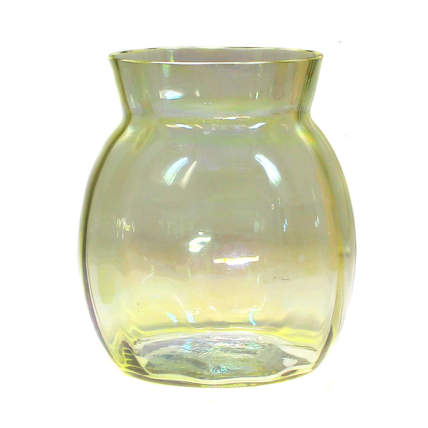 Small pale yellow glass vase, Karl Wurzberger, Penzig, circa 1930.