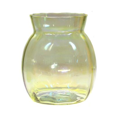 Kleine Vase  aus hellgelben Glas, Karl Wurzberger in Penzig um 1930