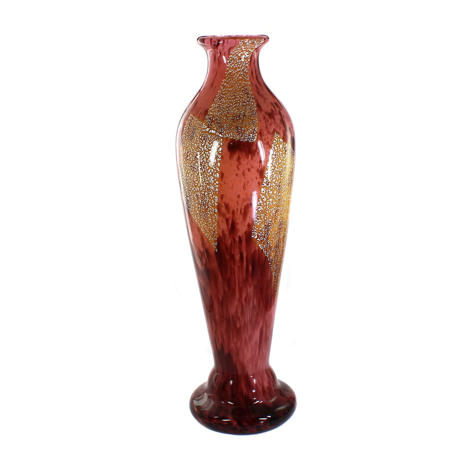 Berluze / Long-necked vase with powder inlays, signed A. Delatte, around 1925