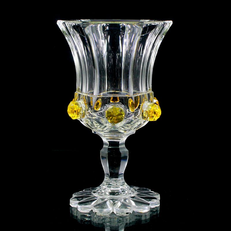 Footed beaker of colorless glass with applied prunts, Meyr's Neffe, 19th century.