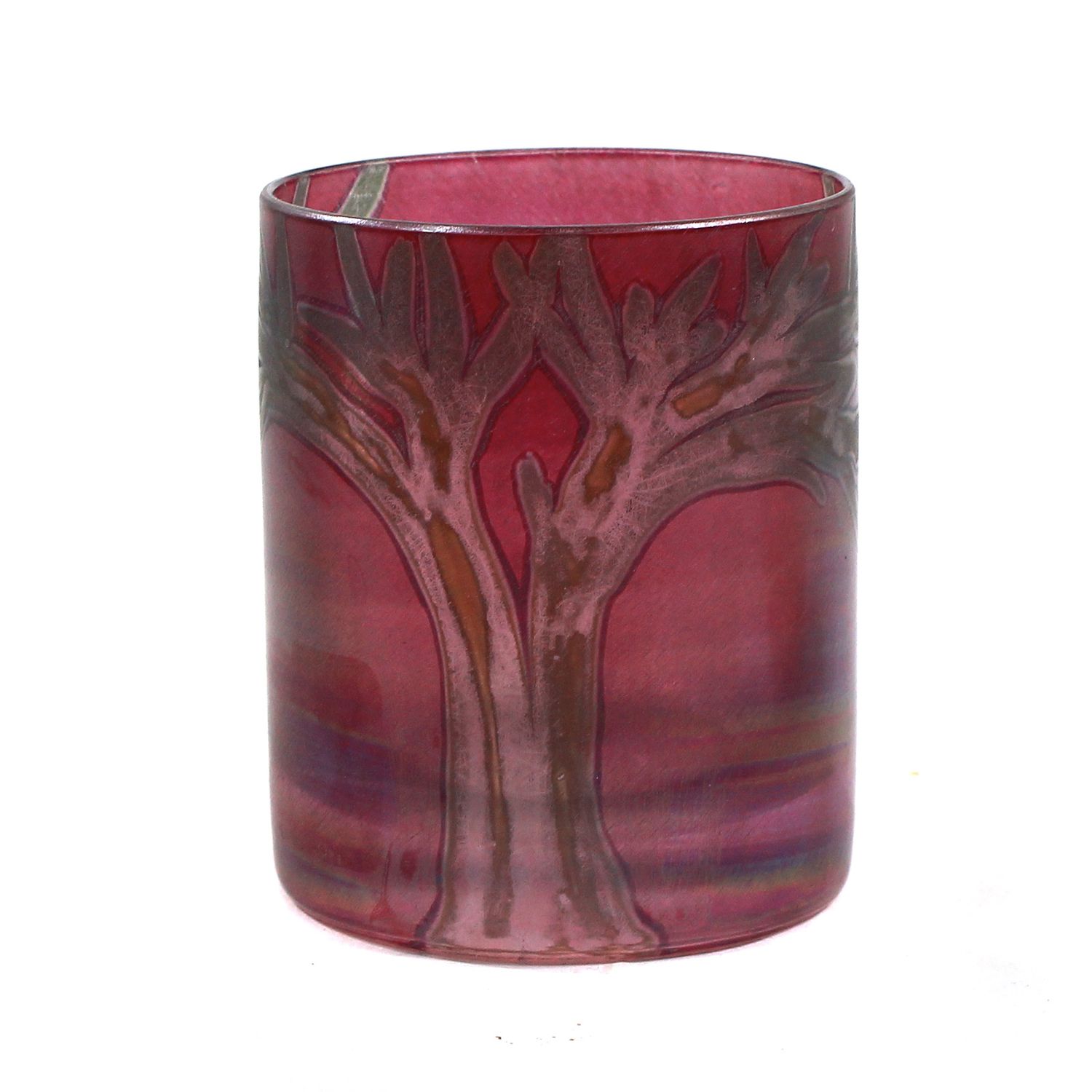 Painted beaker, Isgard Moje-Wohlgemuth, signed 1980