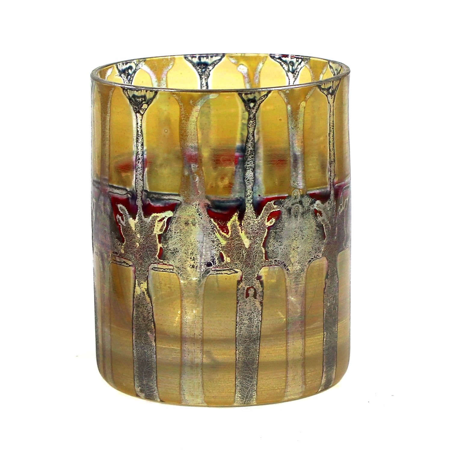 Painted beaker, Isgard Moje-Wohlgemuth, signed 1983